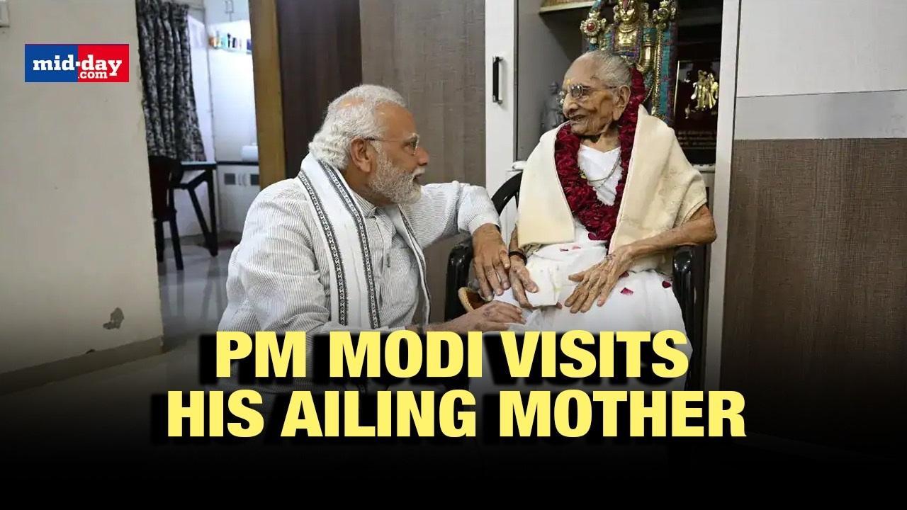 PM Modi Arrives In Ahmedabad To Visit His Hospitalised Mother